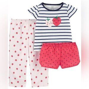 Carter’s Toddler Girl 3-Pc Pajamas Ser size 3T